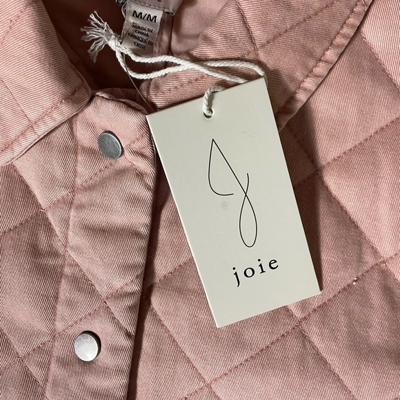 NWT Joie x Revolve Blush Pink Quilted Utility Jacket - Picture 8 of 9